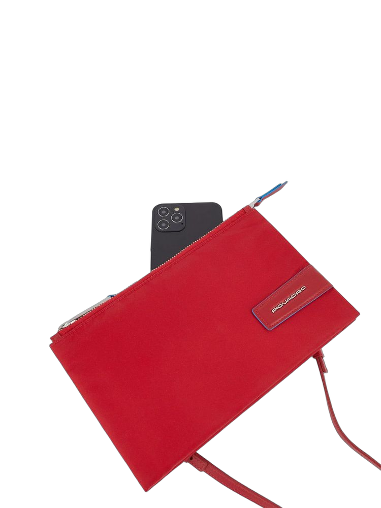 Piquadro Recycled Nylon Clutch — Red