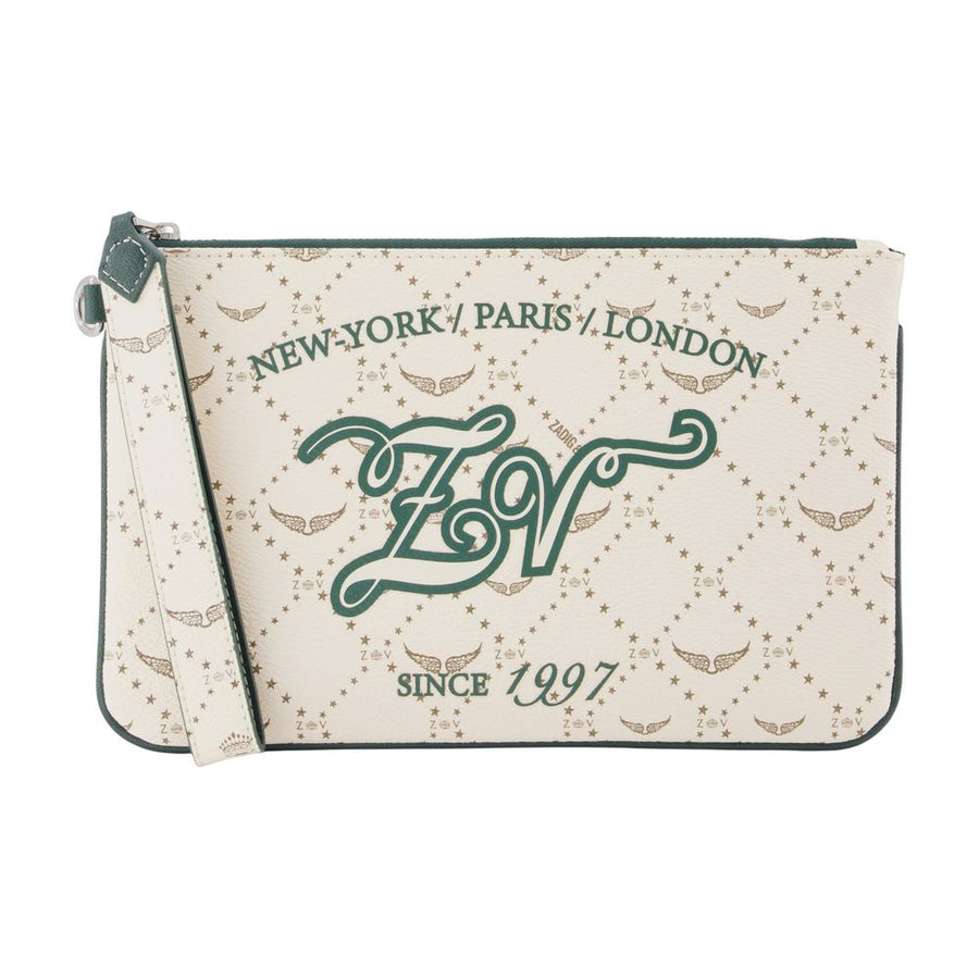 Zadig & Voltaire Z Monogram Pouch — White Synthetic Wallet