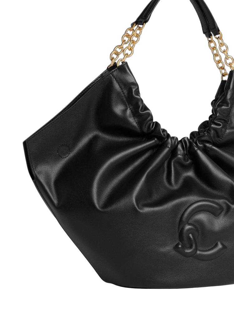 Coccinelle Smash Shoulder Bag — Black Bovine Leather