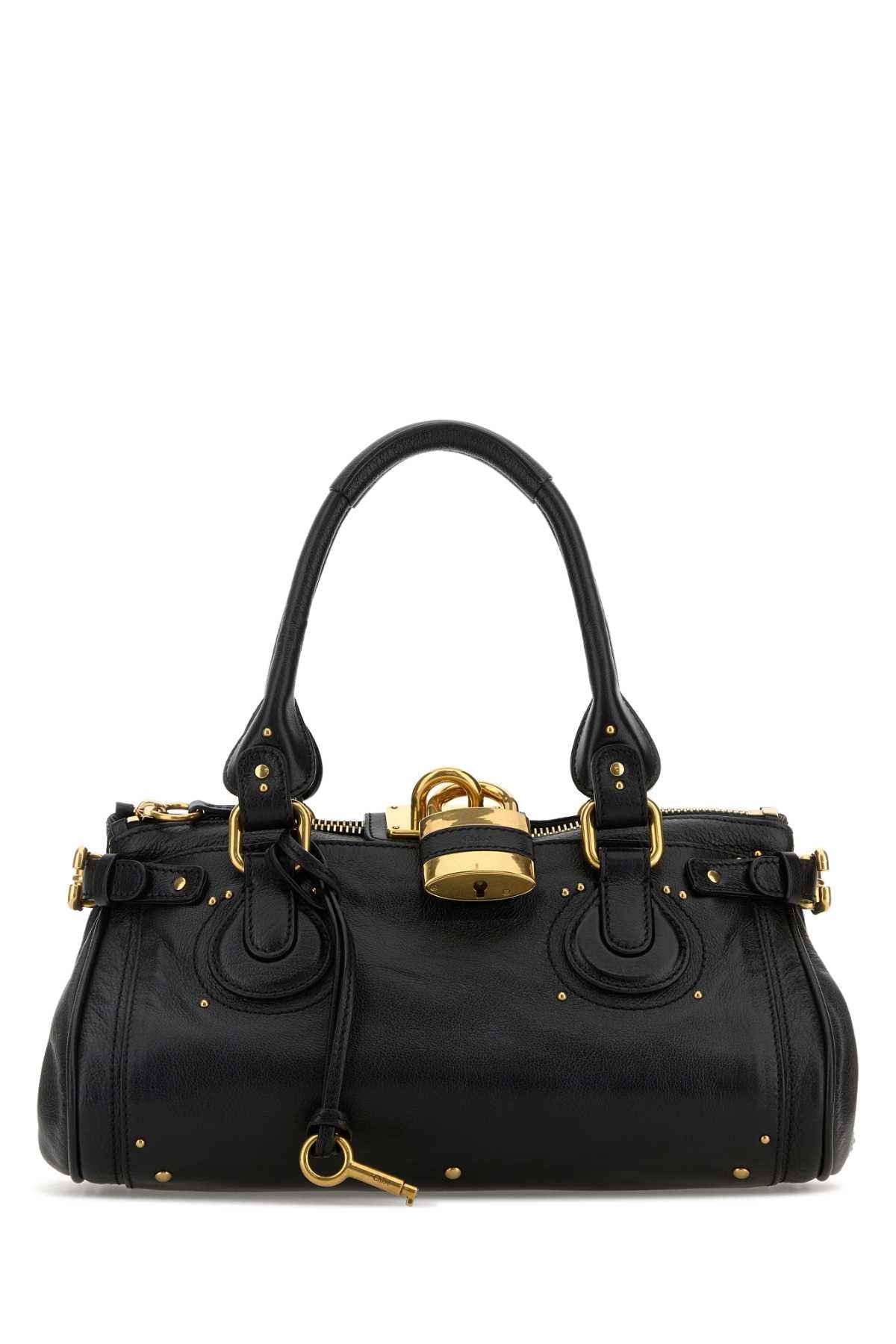 Chloé Leather Top Handle Bag — Black