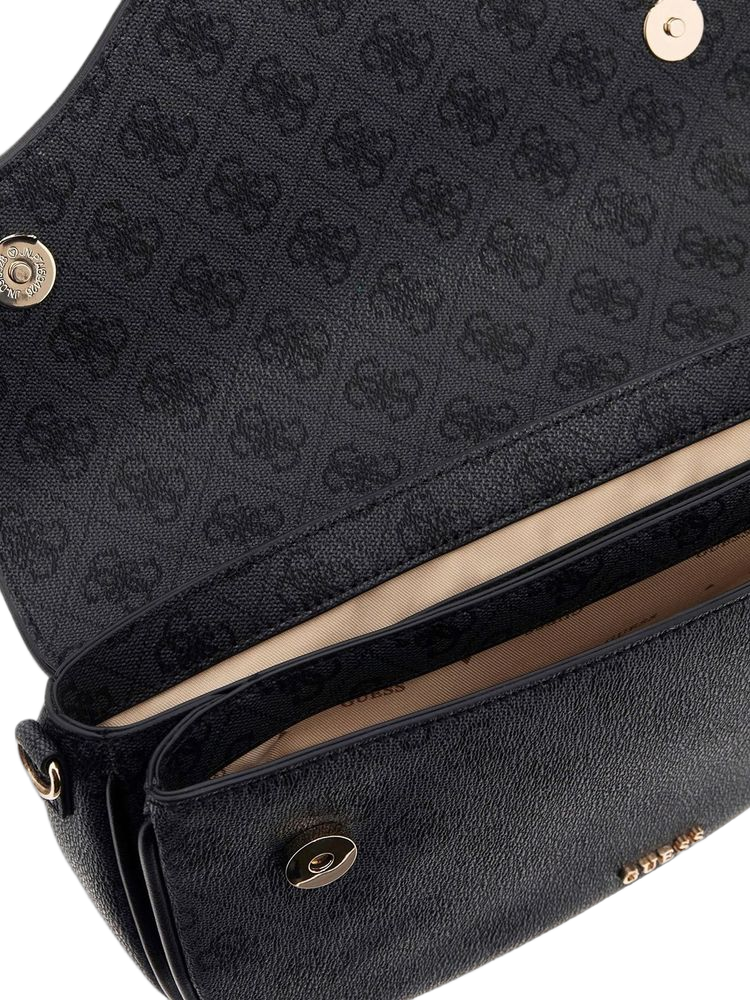 Guess Shoulder Bag — Black Polyurethane