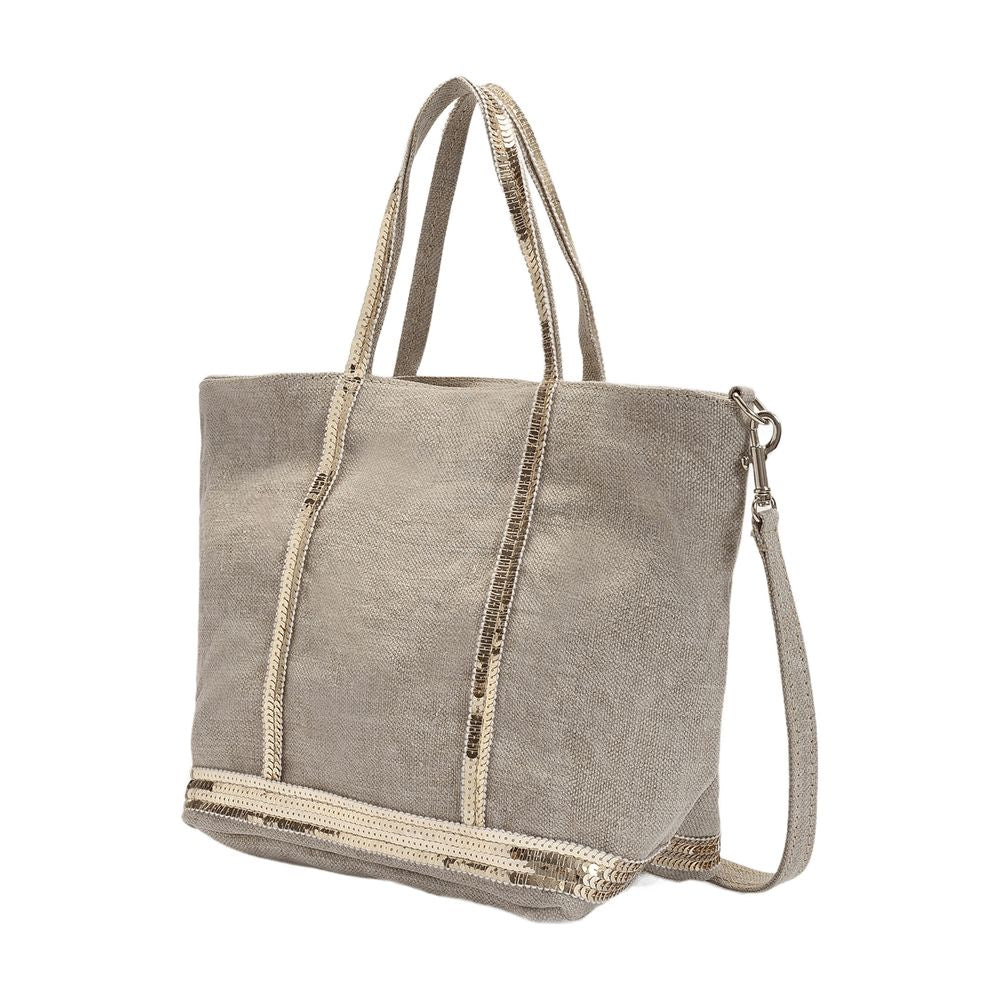 Vanessa Bruno Cabas S Tote Bag — Gray Linen