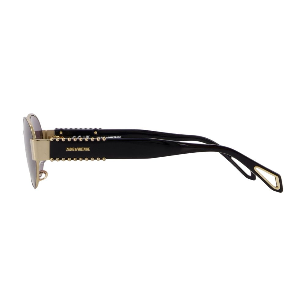 Zadig & Voltaire Owew00181-005 Studded Metal Sunglasses — Gold