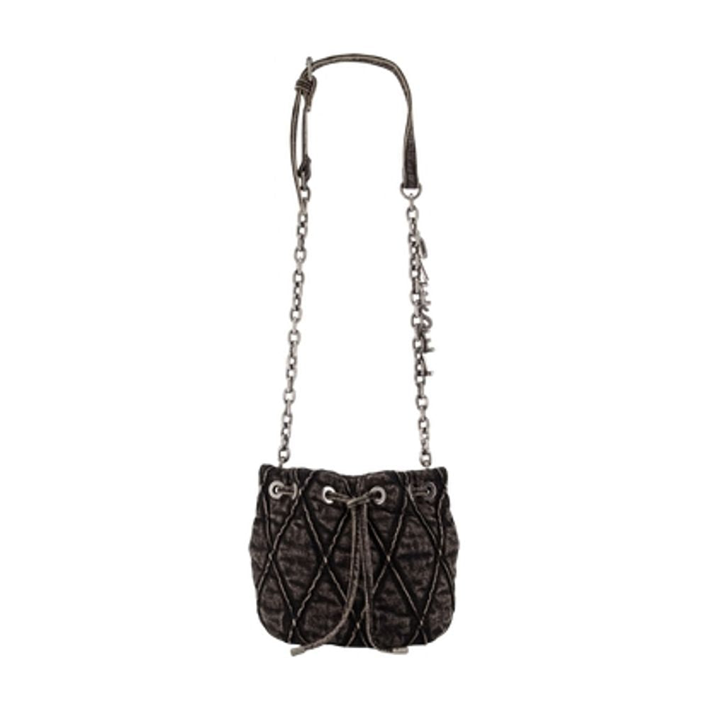 Diesel Quilted Cotton Mini Bag — Gray