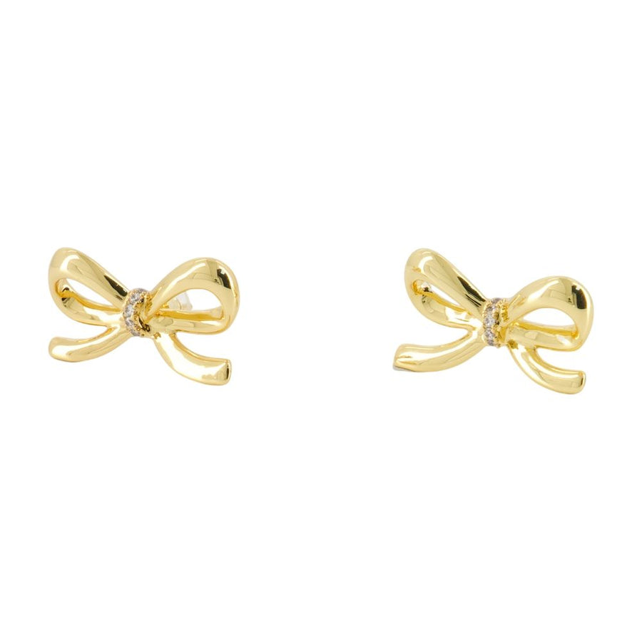 Self-Portrait Bow Earrings — Gold Metal