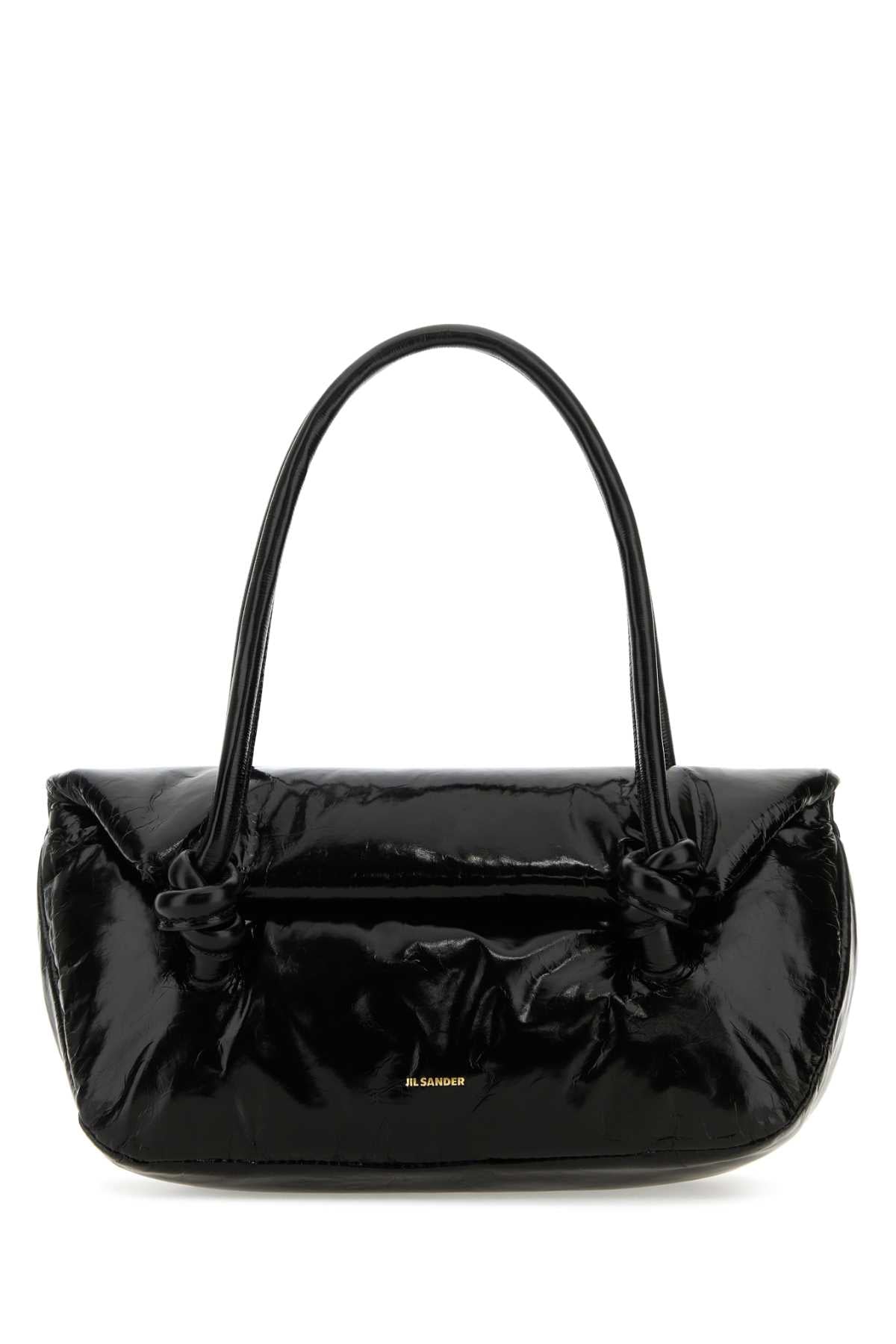 Jil Sander Quilted Napa Leather Shoulder Bag — Black