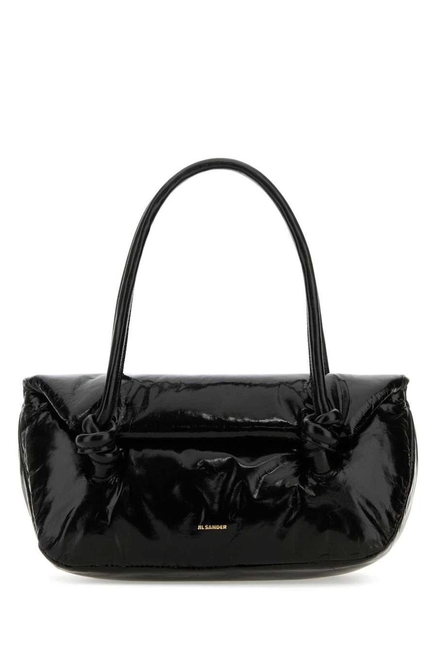 Jil Sander Quilted Napa Leather Shoulder Bag — Black