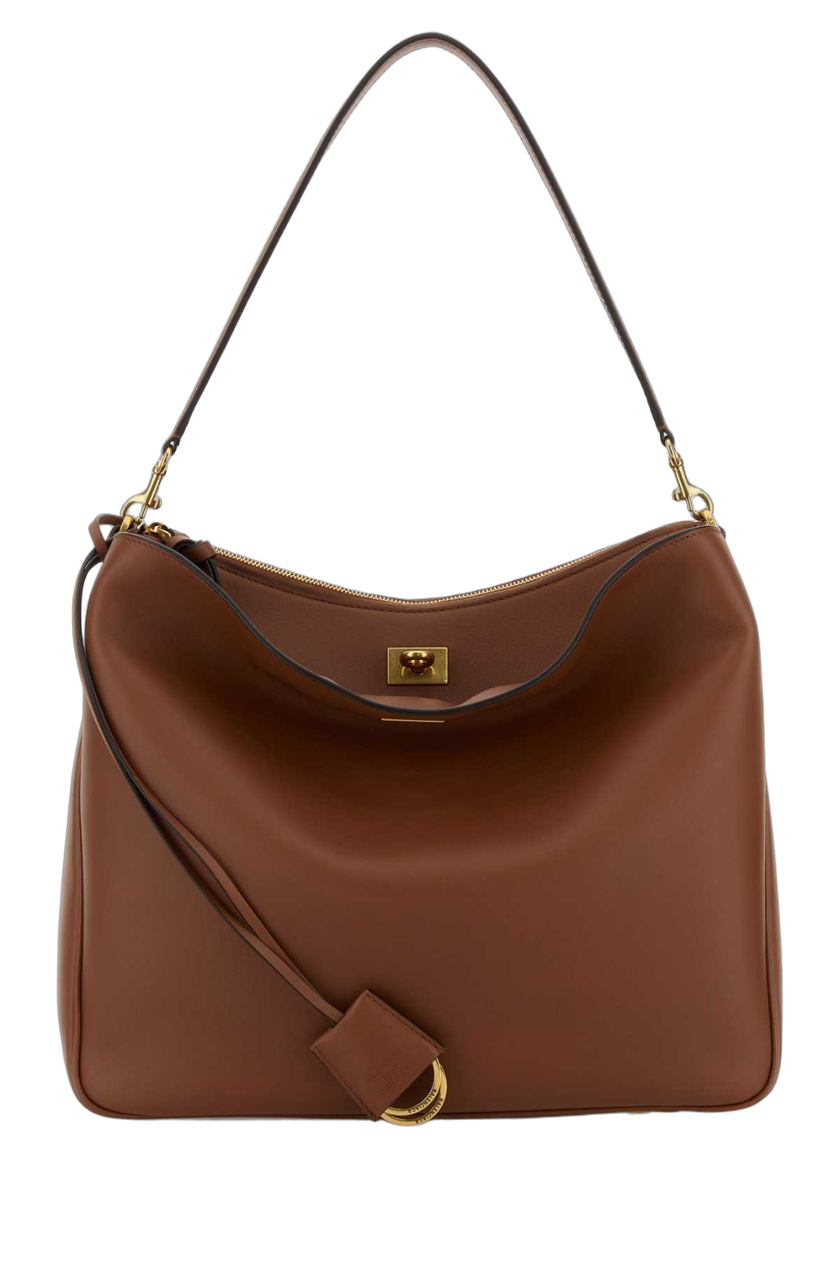 Balenciaga Calf Leather Shoulder Bag — Brown