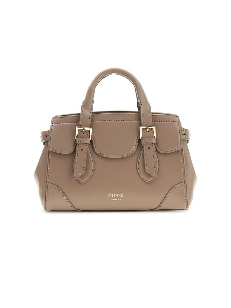 Guess Sofia Top Handle Bag Taupe Cow Leather