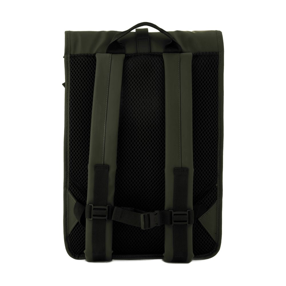 Rains Roll-Top Synthetic Backpack — Green