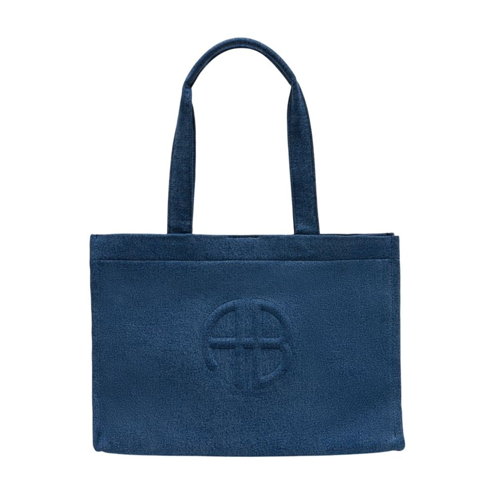 Anine Bing Lara Tote Bag — Blue Cotton