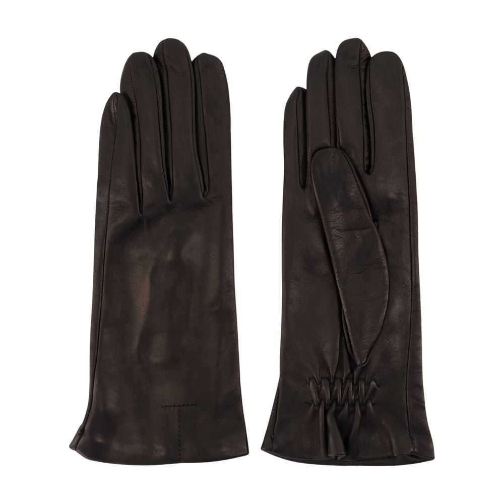 Toteme Calfskin Leather Gloves — Black