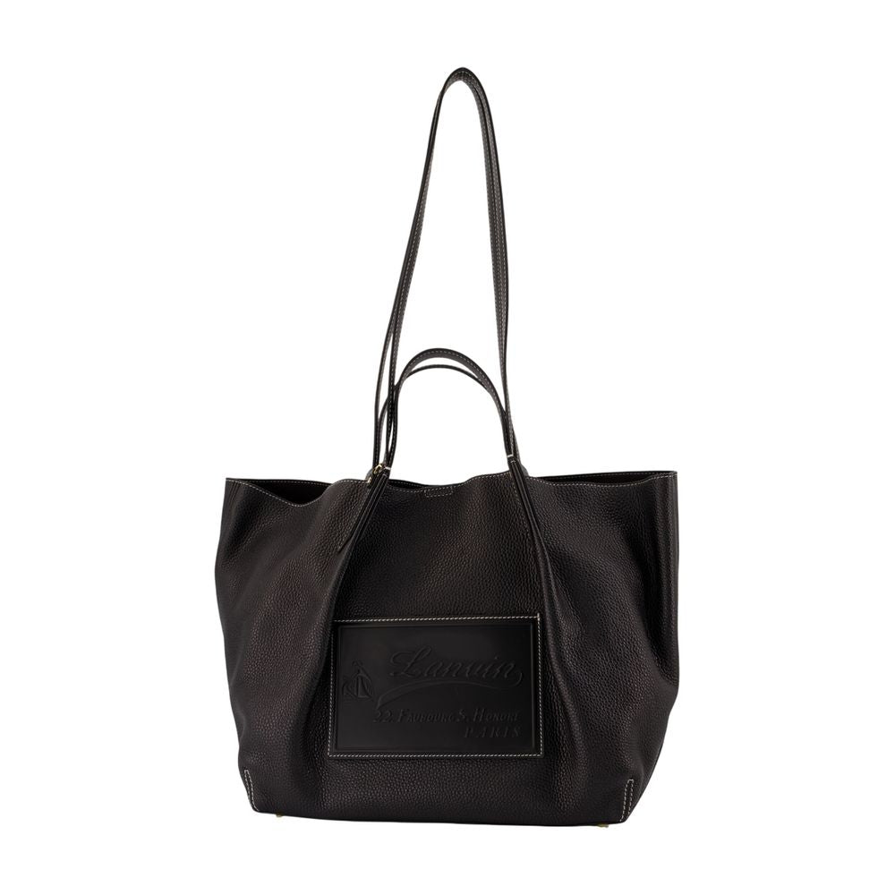 Lanvin Catch By Tote Bag — Black Calfskin