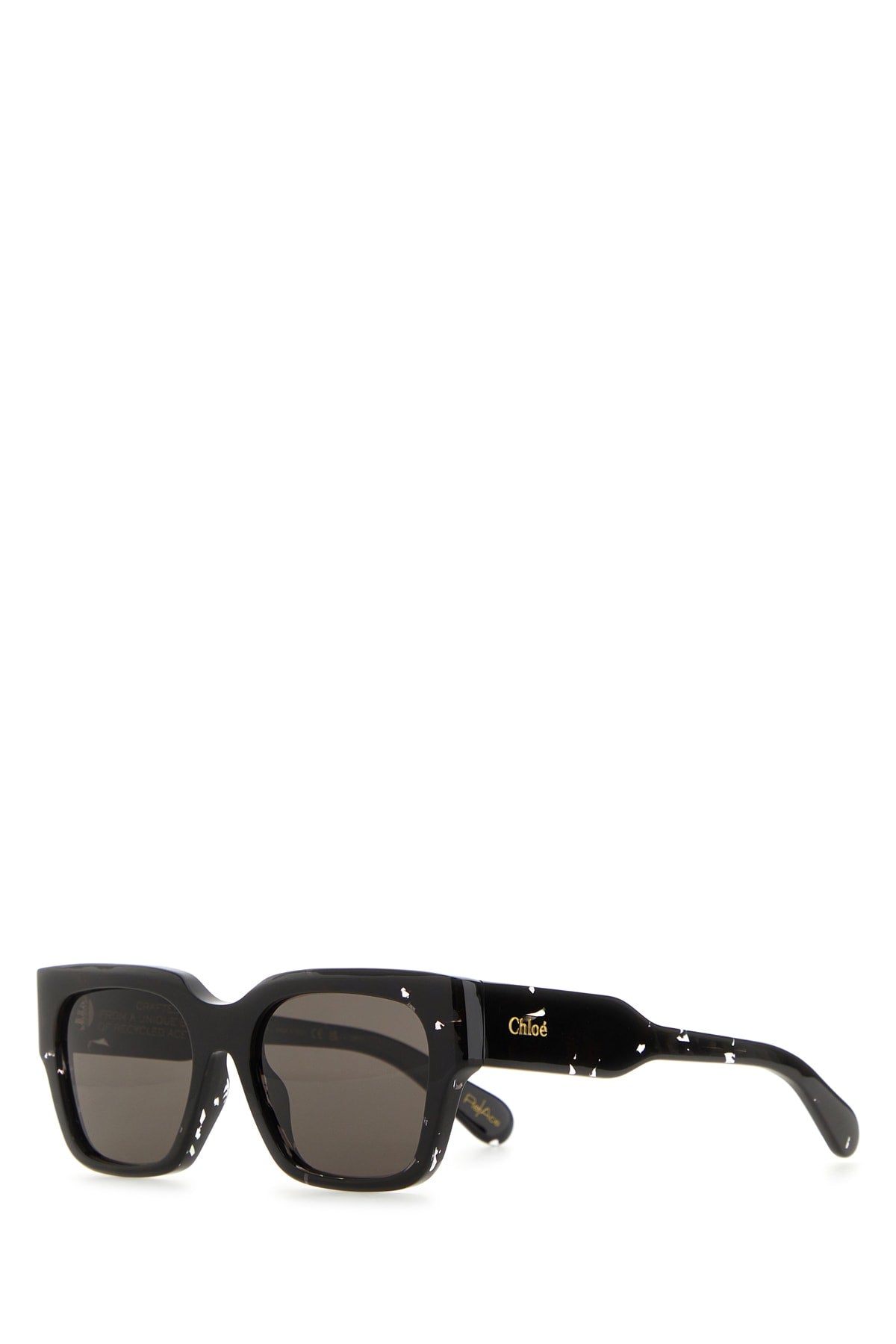 Chloé Ch0190s003 Oversized Square Sunglasses — Black Acetate