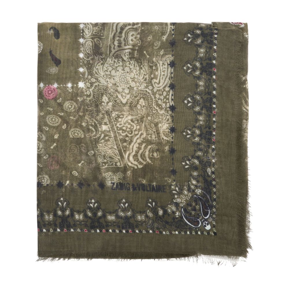 Zadig & Voltaire Scarf — Khaki Cotton Scarfs