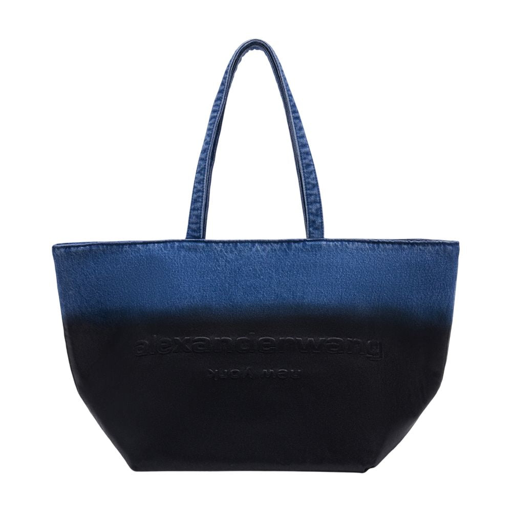 Alexander Wang Punch Shopper Tote Bag — Blue Cotton