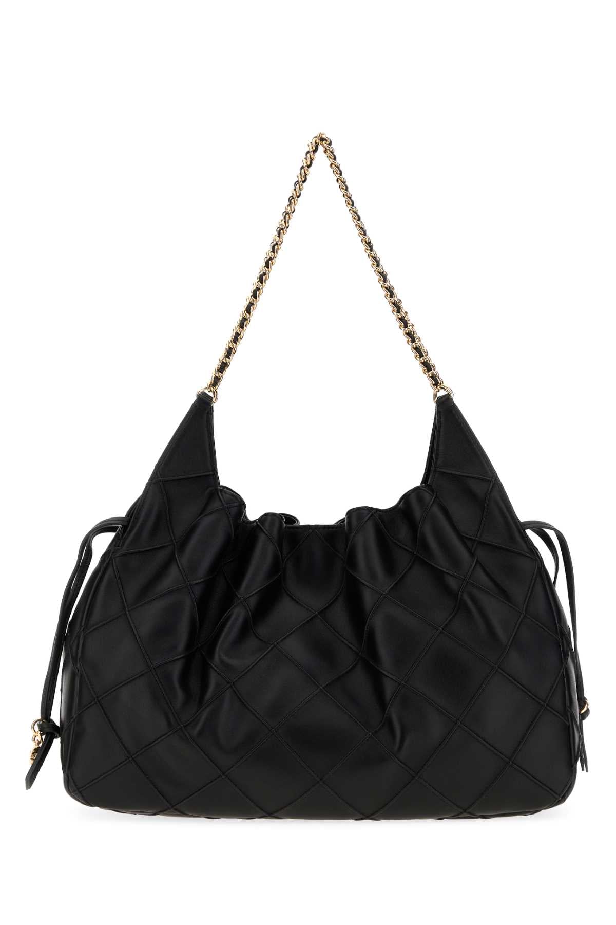 Tory Burch Fleming Large Tote Shoulder Bag — Black