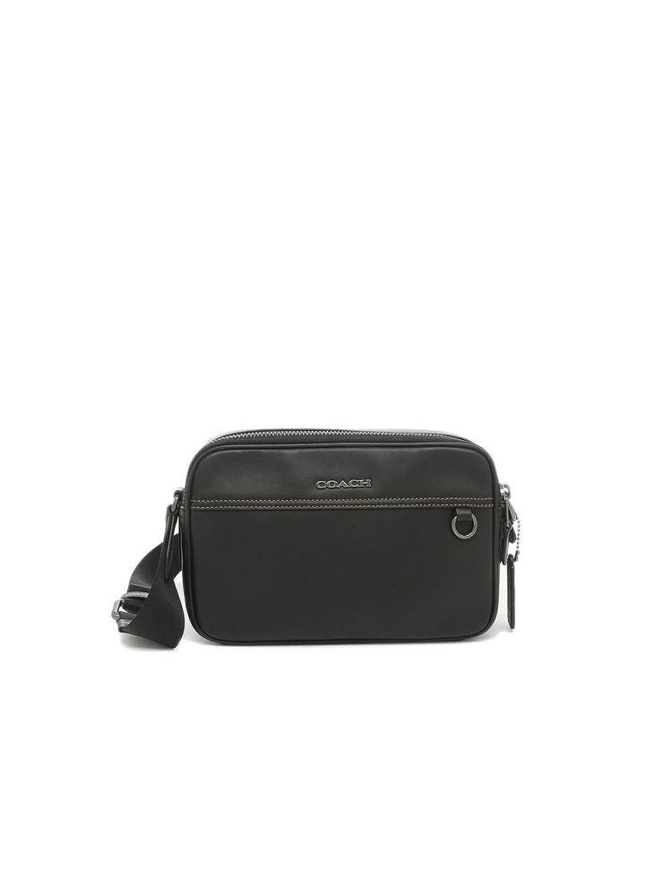 Coach Smooth Calf Leather Crossbody Bag — Black