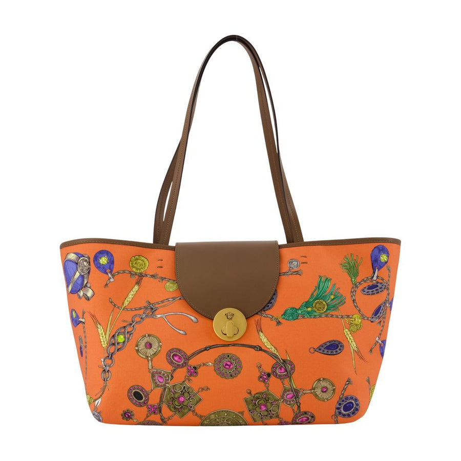 Versace Tote Bag — Orange Cotton