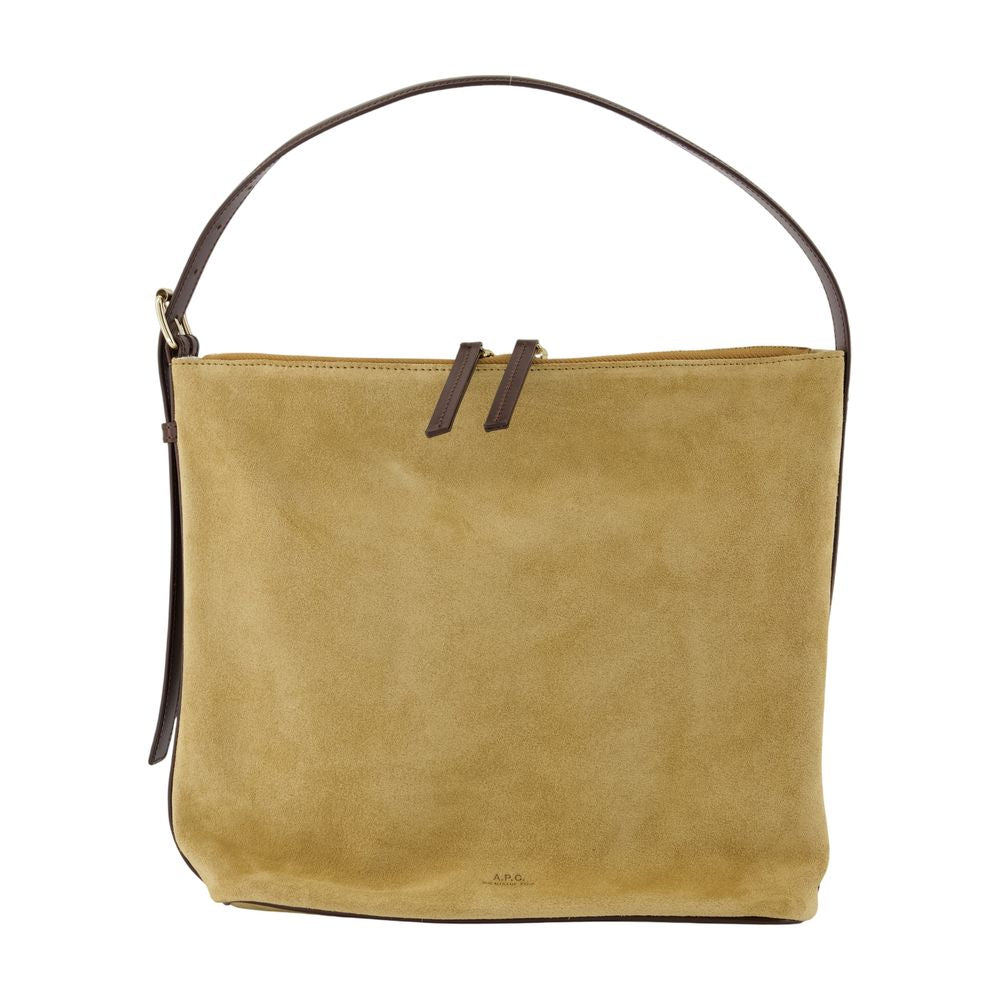 A.p.c. Vera Shoulder Bag — Khaki Calfskin