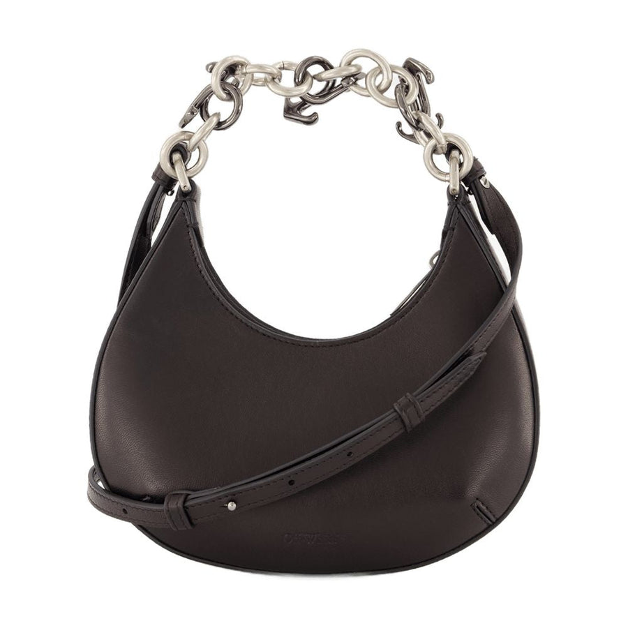Off-White Hemisphere Shoulder Bag — Black Lambskin