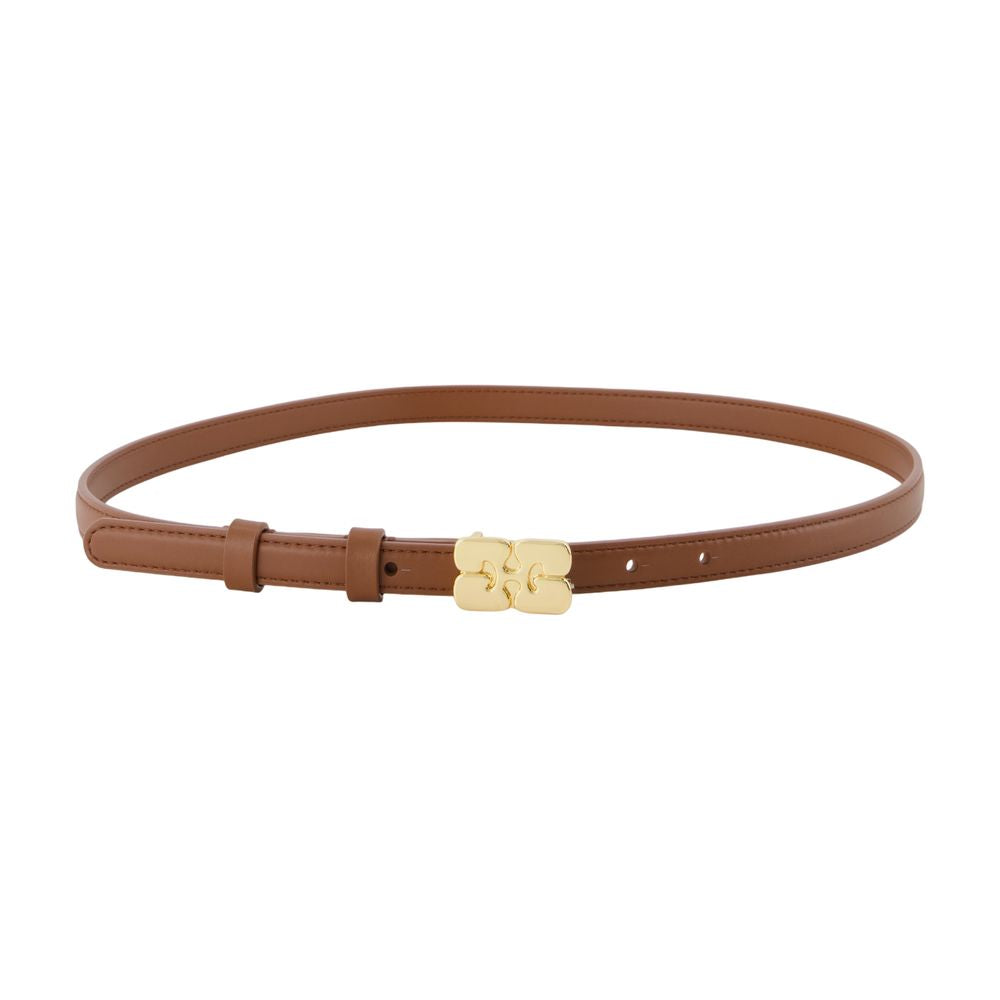 Ganni Belt — Brown Synthetic