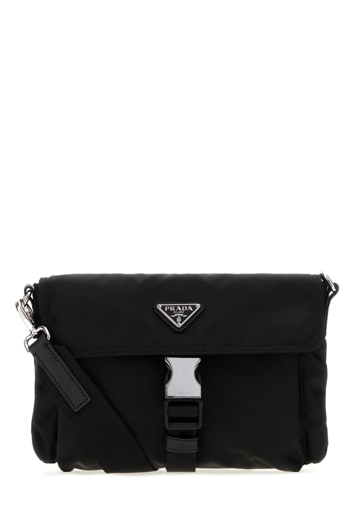 Prada Nylon Crossbody Bag — Black