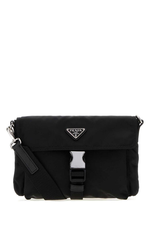 Prada Nylon Crossbody Bag — Black