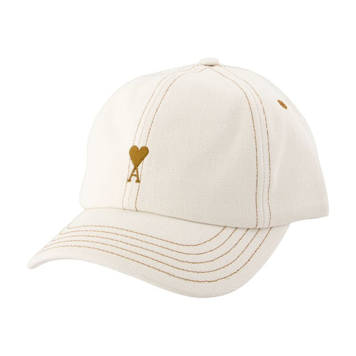 Ami Paris Ucp264.de0134-136 Baseball Cap — White Cotton Caps