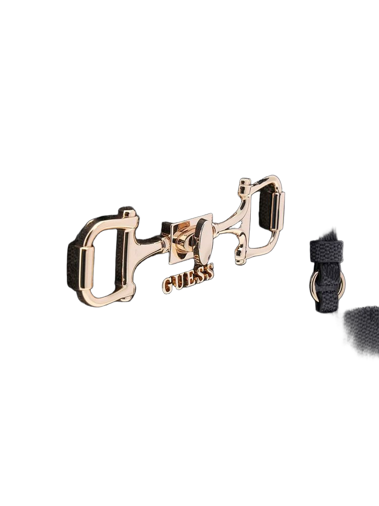 Guess Janie Satchel — Black Polyurethane