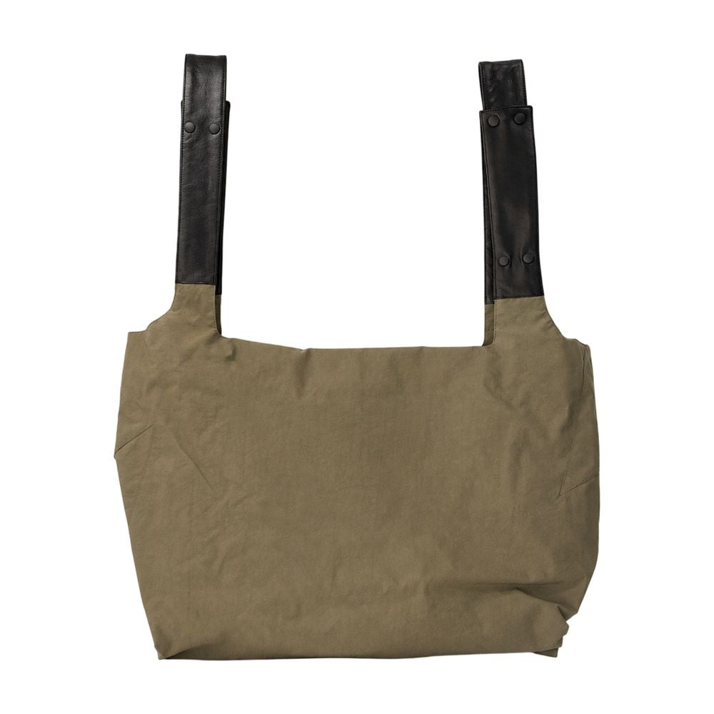 Yohji Yamamoto Patch Dot Shoulder Bag Khaki Synthetic
