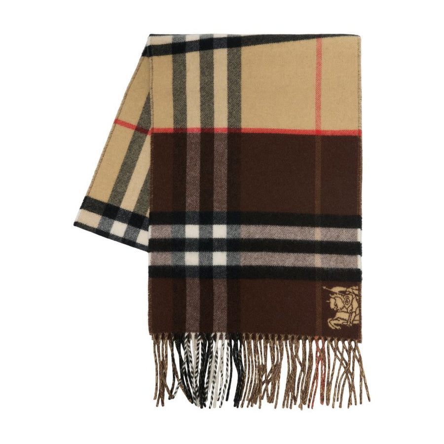 Burberry Check Cashmere Scarf — Brown Scarfs