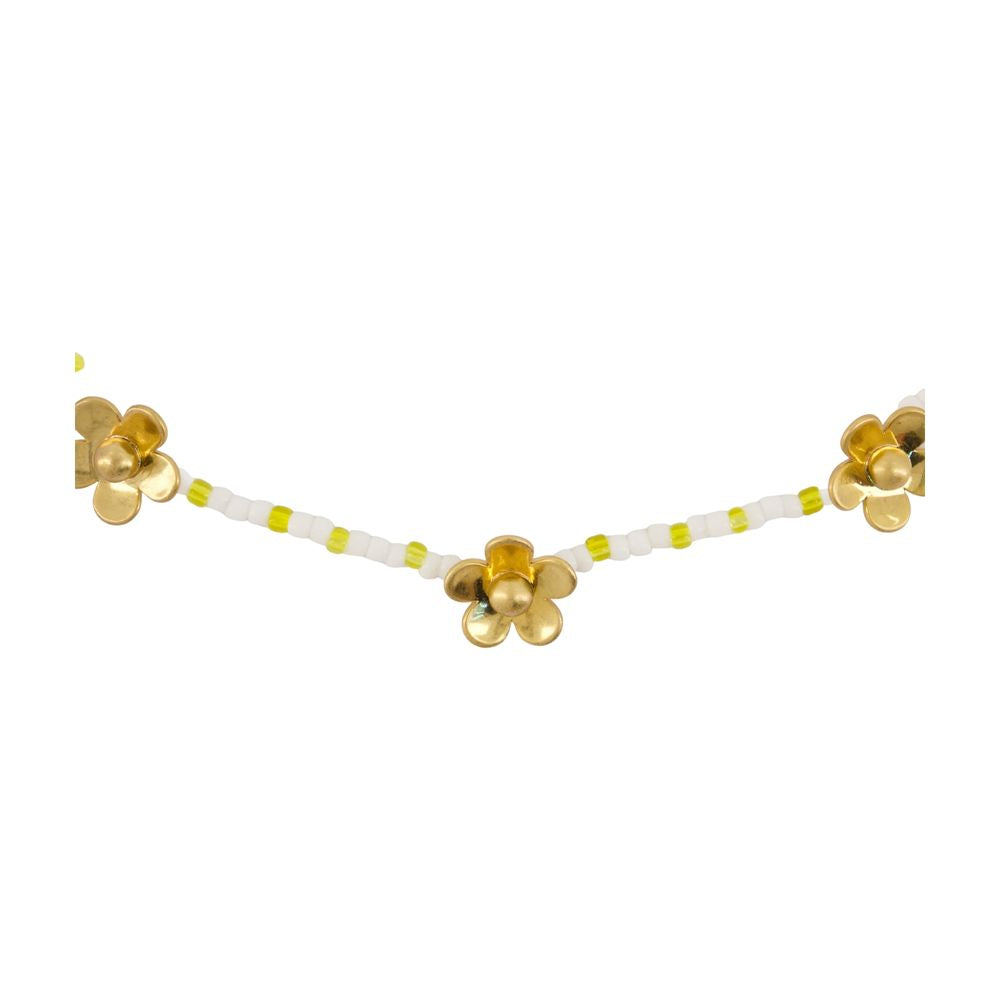 Marc Jacobs Daisy Beaded Station Necklace — Gold Metal Necklaces