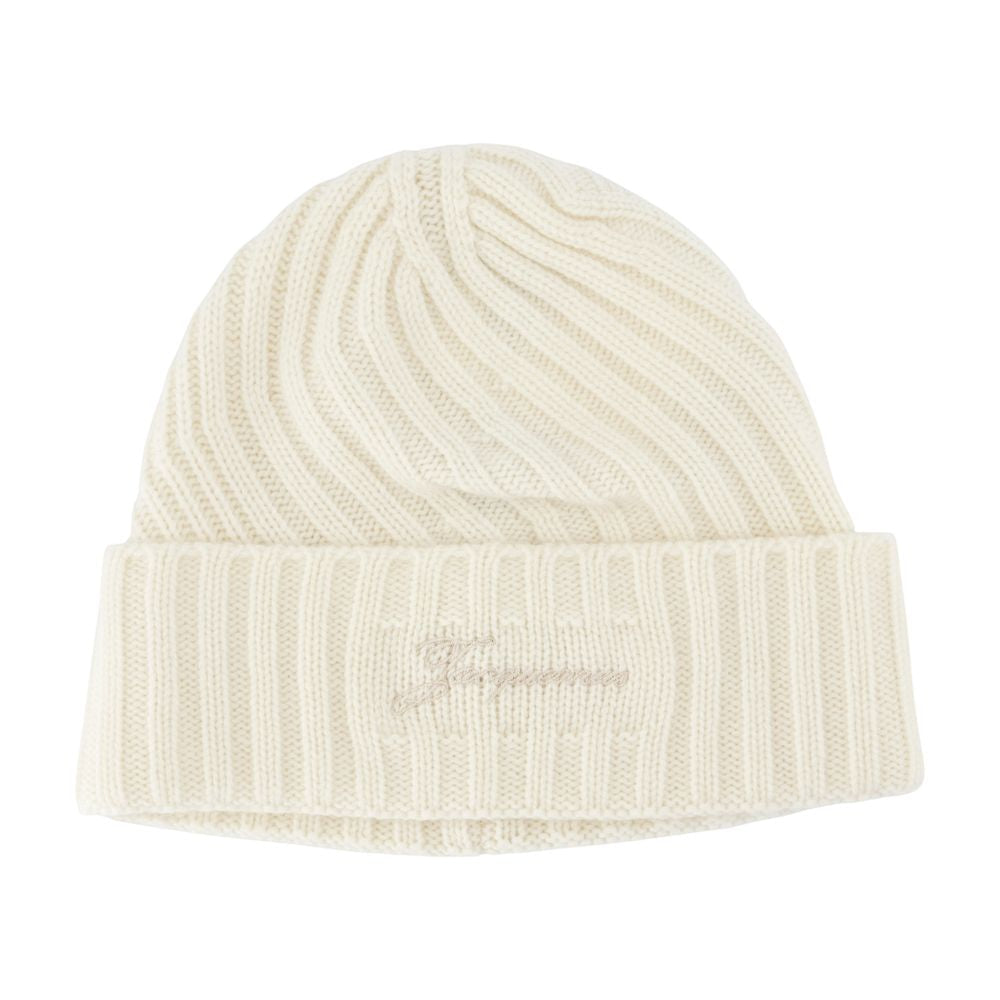 Jacquemus Acu00767ak00287-110 Beanie — White Cashmere Beanies