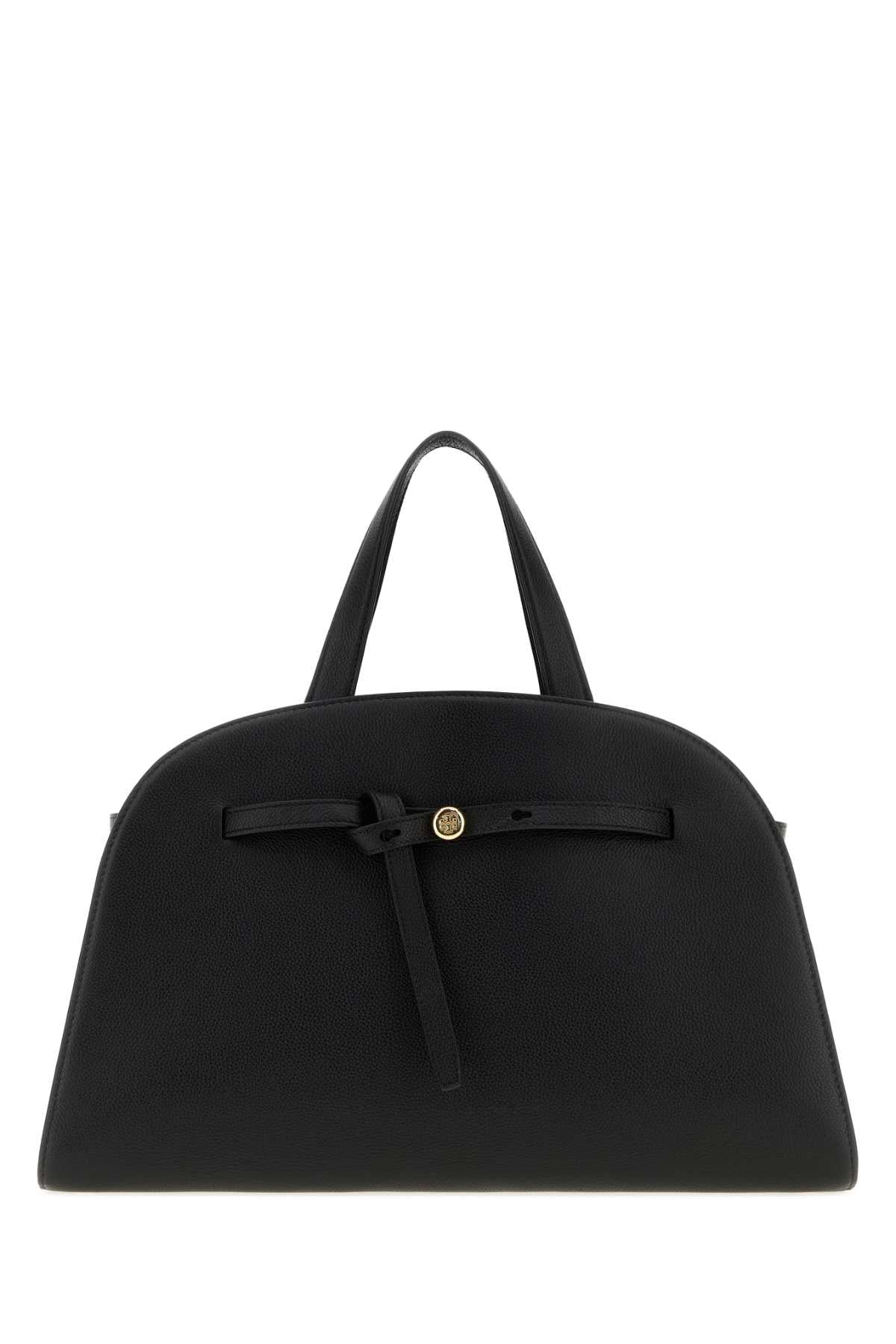 Tory Burch Romy Bauletto Top Handle Bag — Black
