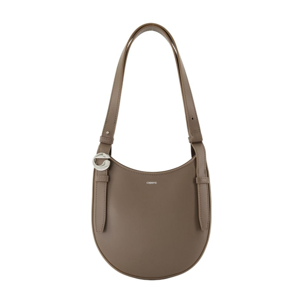 Coperni Calfskin Leather Shoulder Bag — Brown