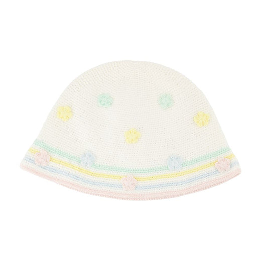 Casablanca A-Aw25-Hat-095-01 Crochet Cotton Bucket Hat — White