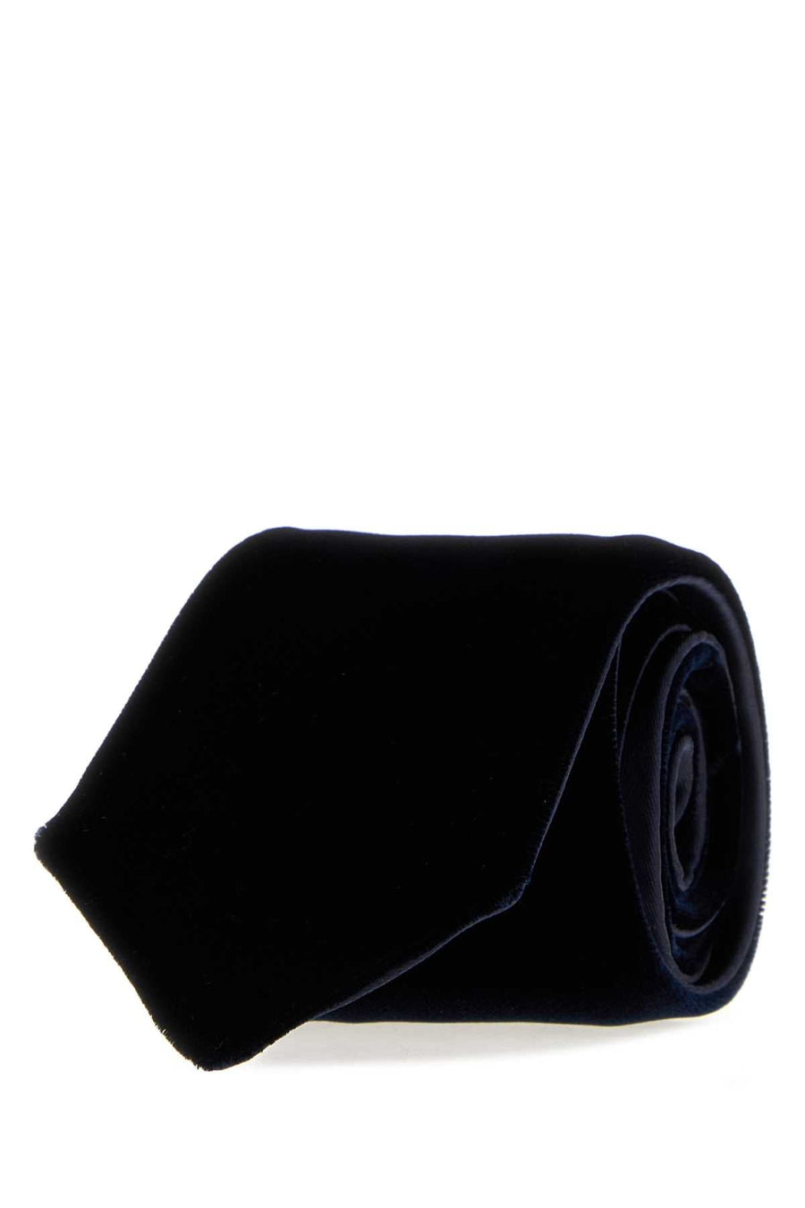 Giorgio Armani Velvet Necktie — Navy Neckties