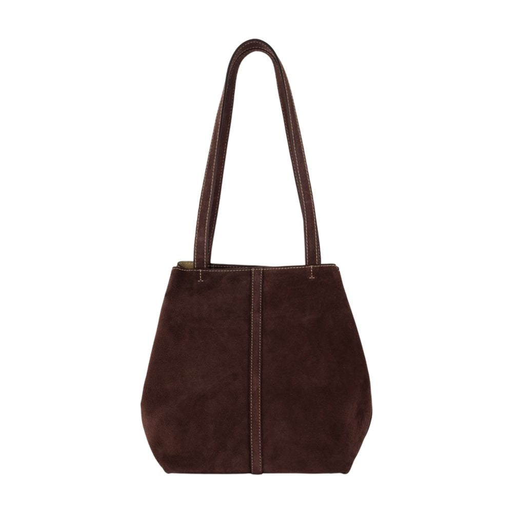 Vanessa Bruno Pm Shopper Shoulder Bag — Brown Cowhide