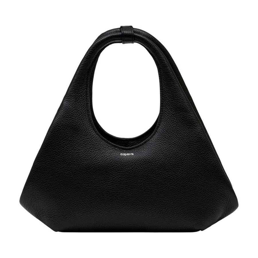 Coperni Pebbled Calfskin Hobo Bag — Black