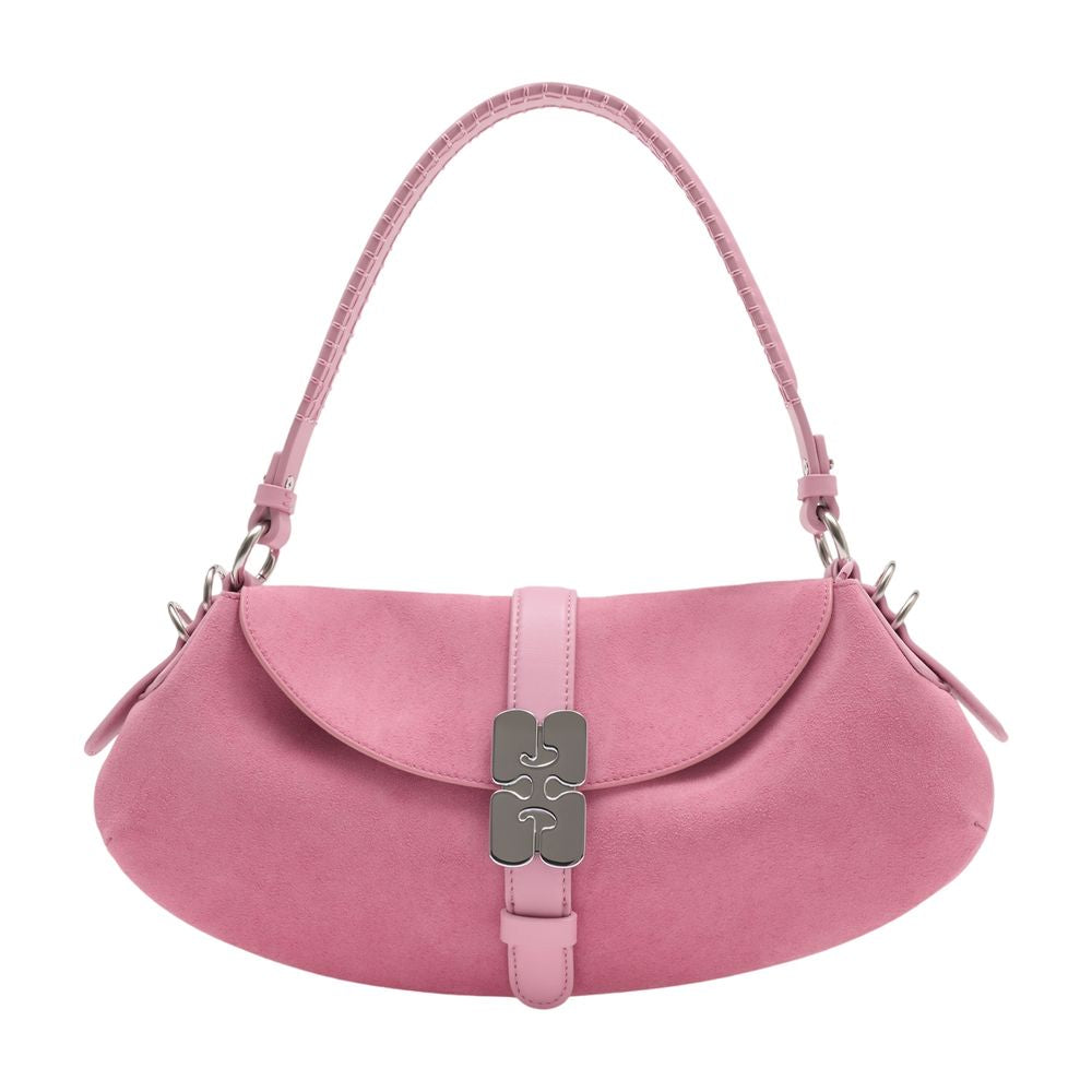Ganni B Kat Shoulder Bag — Pink Synthetic