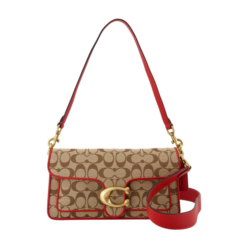 Coach Shoulder Bag — Brown Canvas