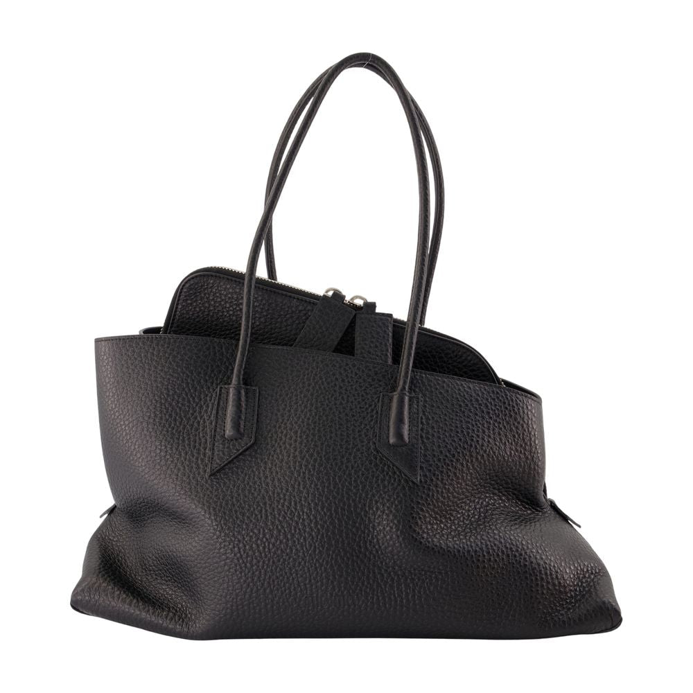 The Attico La Passeggiata Shoulder Bag — Black Calfskin