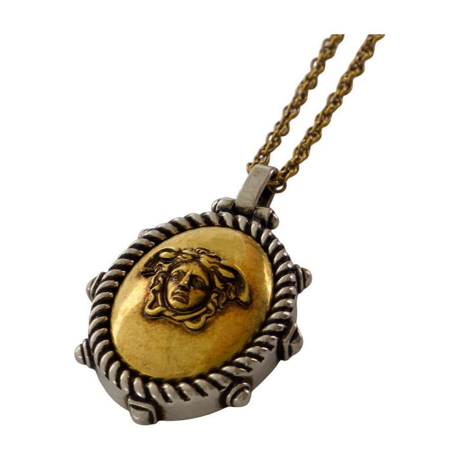 Versace Medusa Logo Pendant — Gold Metal Charms & Pendants