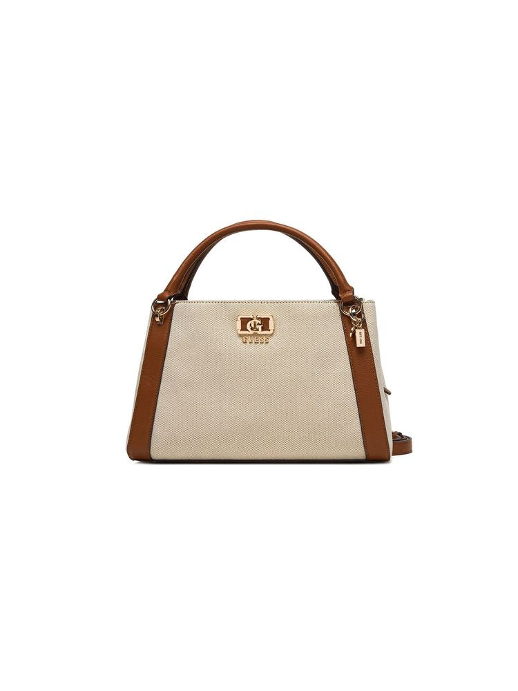 Guess Top Handle Bag — Beige Cotton
