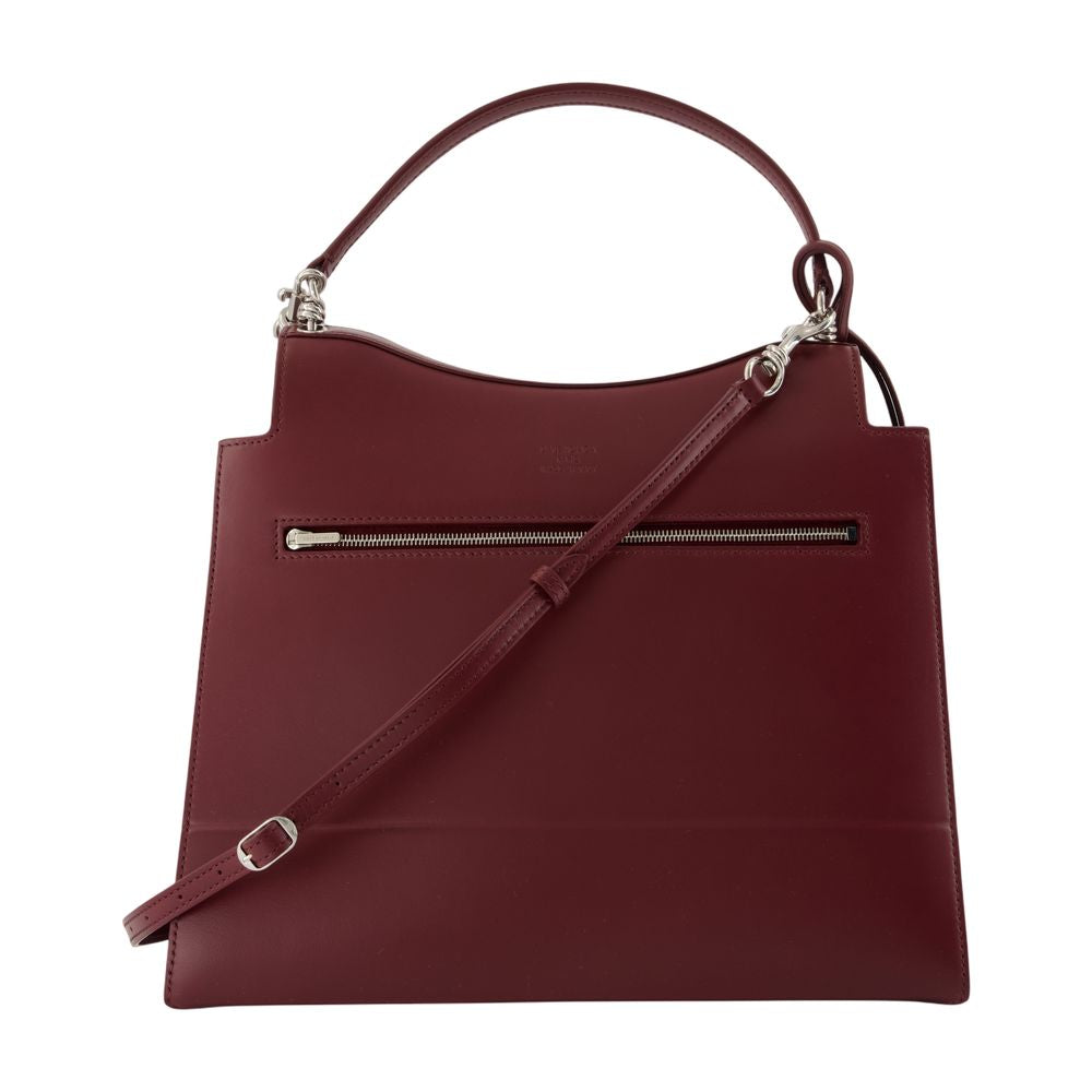 Balenciaga Nano Top Handle Bag — Burgundy Lambskin