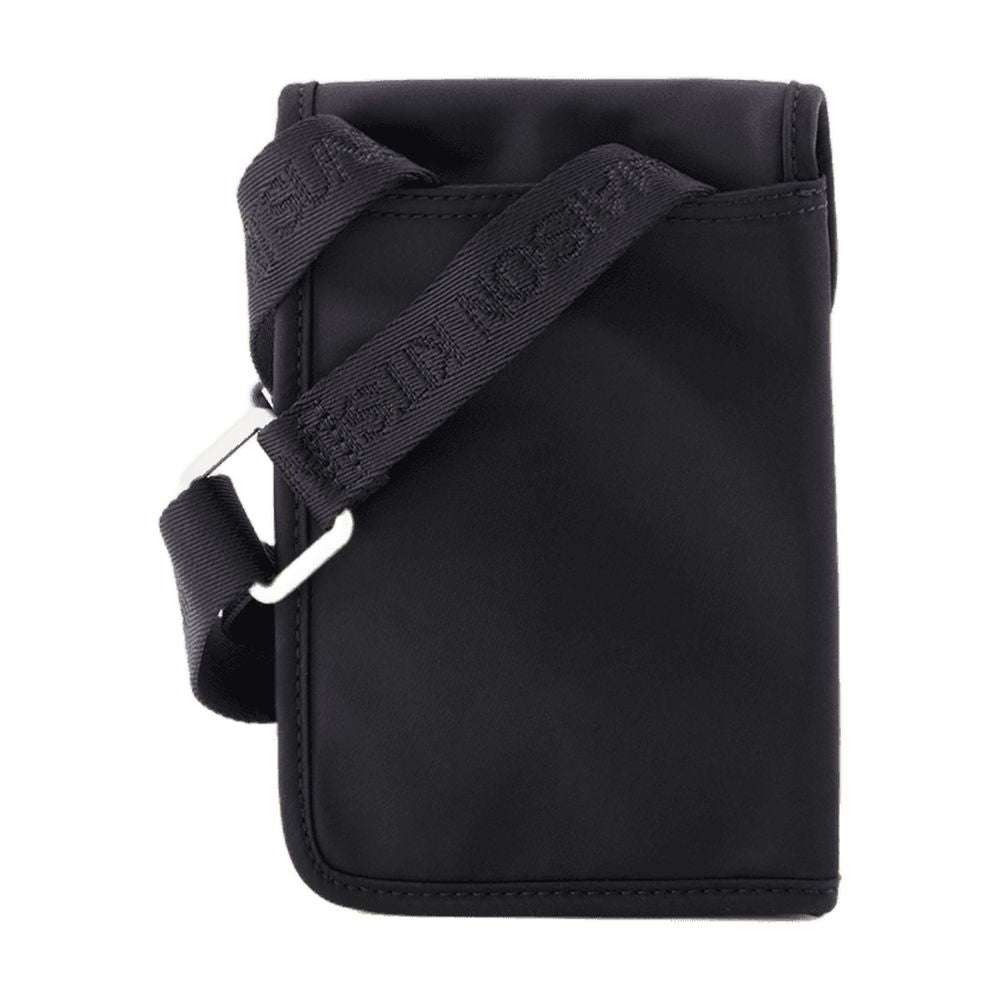 Maison Kitsune Synthetic Neck Pouch — Black Wallet