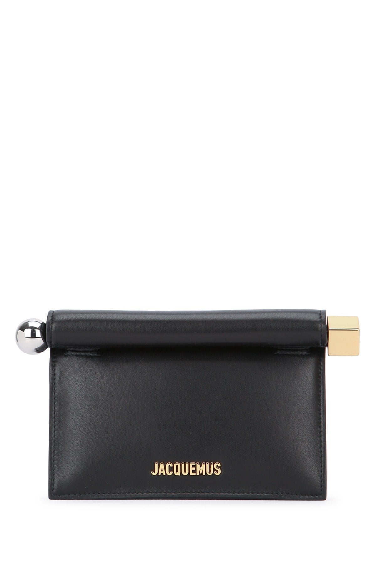 Jacquemus Petite Clutch — Black Cotton Lamb Leather