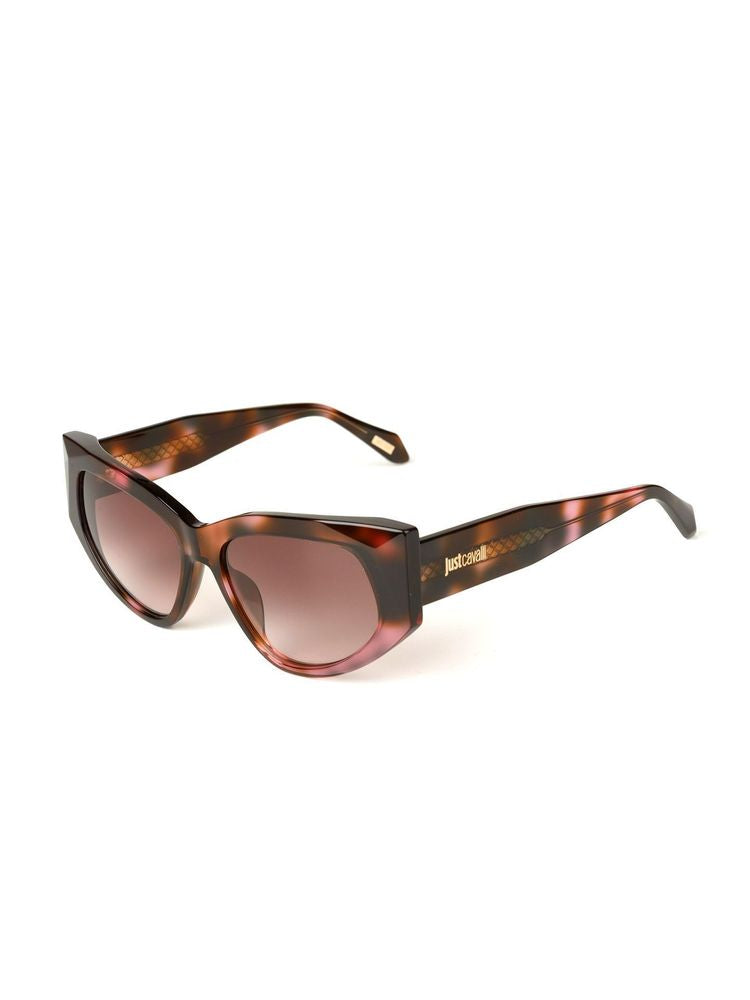 Just Cavalli Sjc169 Gradient-Tinted Cat-Eye Sunglasses — Brown Acetate