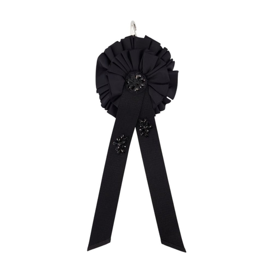 Simone Rocha Ribbon Rosette Coin Purse — Black Nylon Purses